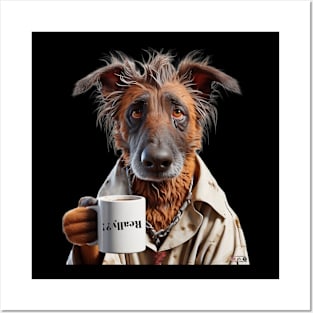 Belgian Malinois Coffee by focusln Posters and Art